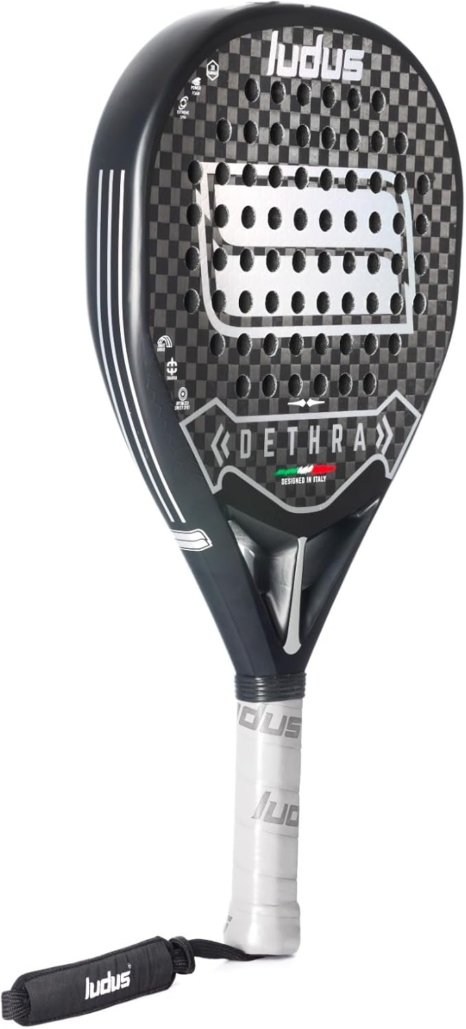 Ludus Dethra Padelschläger – 12 K Carbon Fiber mit 3D-Textur – Toray T700 Rahmen – EVA Medium Core 1