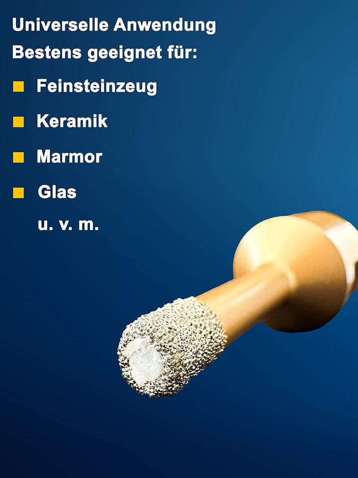 EDW Profi Fliesenbohrer 8 mm x M14, Diamantbohrer für Trockenbohren in Fliese, Wandfliese, Feinstein