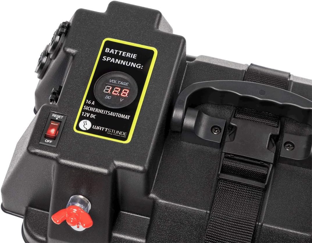 WATTSTUNDE Akku Batteriebox für 100Ah AGM Batterie - für Wohnmobil, Camper, Bootsmotor Elektromotor