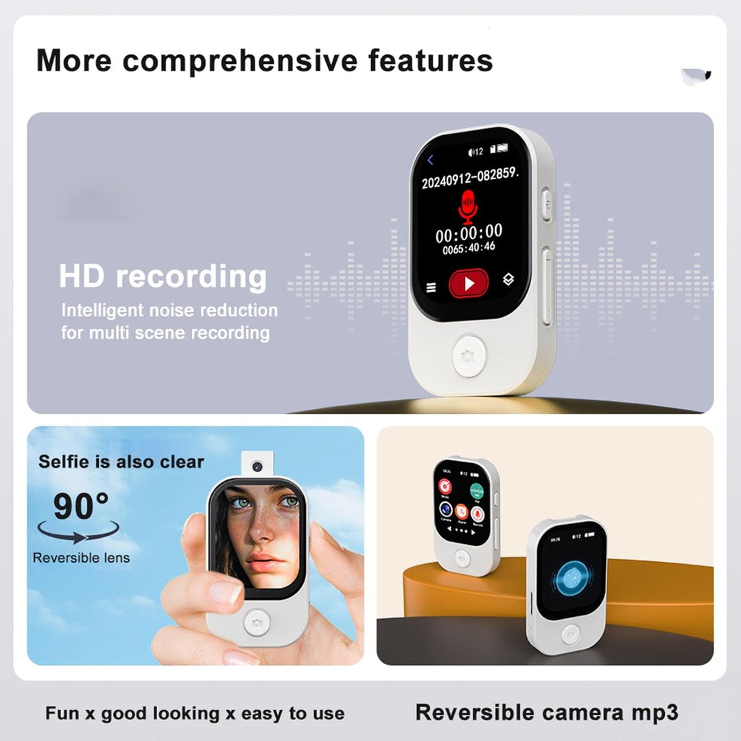 64GB MP3 Player Bluetooth 5.4 mit Kamera 2.01 Zoll Touchscreen MP3-Player mit HiFi Lautsprecher, MP4