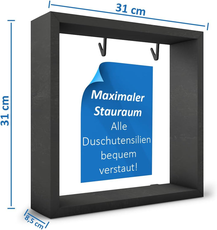 Duschablage ohne Bohren, zum Hängen, Innovatives Rahmen Design, Kompatibel mit Allen Duschwänden, Du