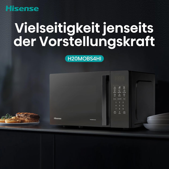 Hisense H20MOBS4HI Mikrowelle /20 L /700W /InverterTech/Keramikbeschichtung/Massgeschneidert, Mehrph