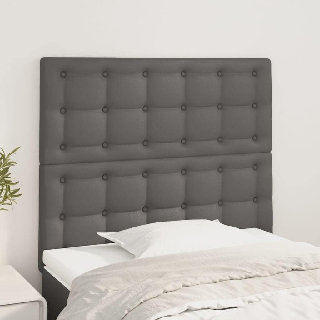 vidaXL Kopfteil 2 STK., Bettkopfteil mit Holzbeinen, Höhenverstellbar Polsterkopfteil für Bett, Bett