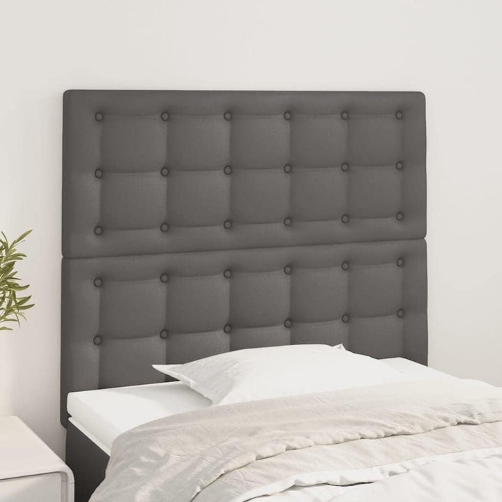 vidaXL Kopfteil 2 STK., Bettkopfteil mit Holzbeinen, Höhenverstellbar Polsterkopfteil für Bett, Bett