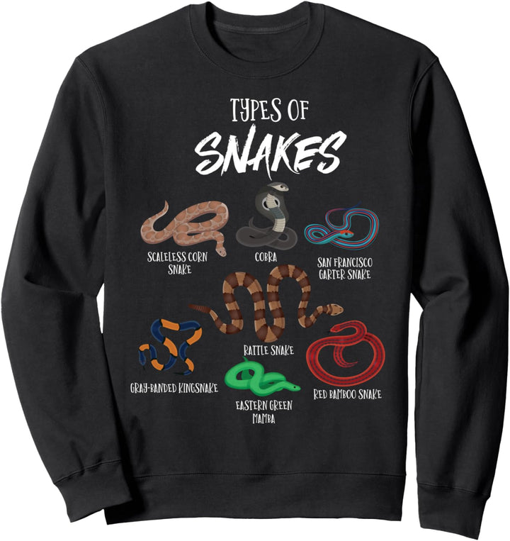 Schlangen Shirt, Schlange und Schlangenarten Sweatshirt