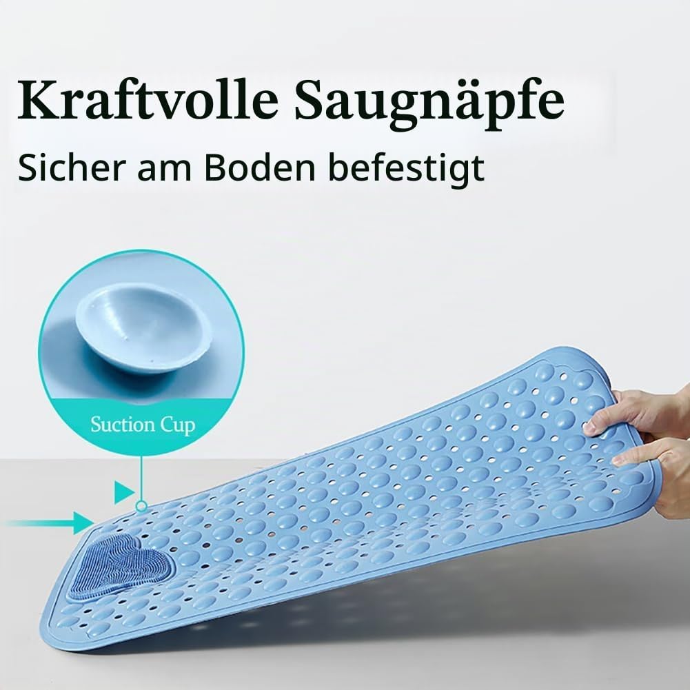 Duschmatte rutschfest 80x50cm,Antirutschmatte Dusche mit Ablauflöchern,Duscheinlage rutschfest mit S