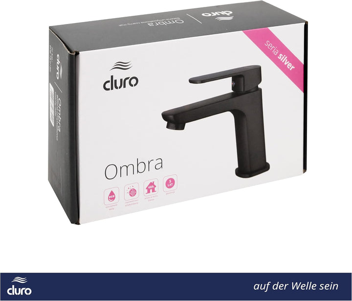 DURO Waschtischarmatur Ombra, Standbatterie, Wassersparend, aus Messing, Einhebel-Einloch-Standbatte
