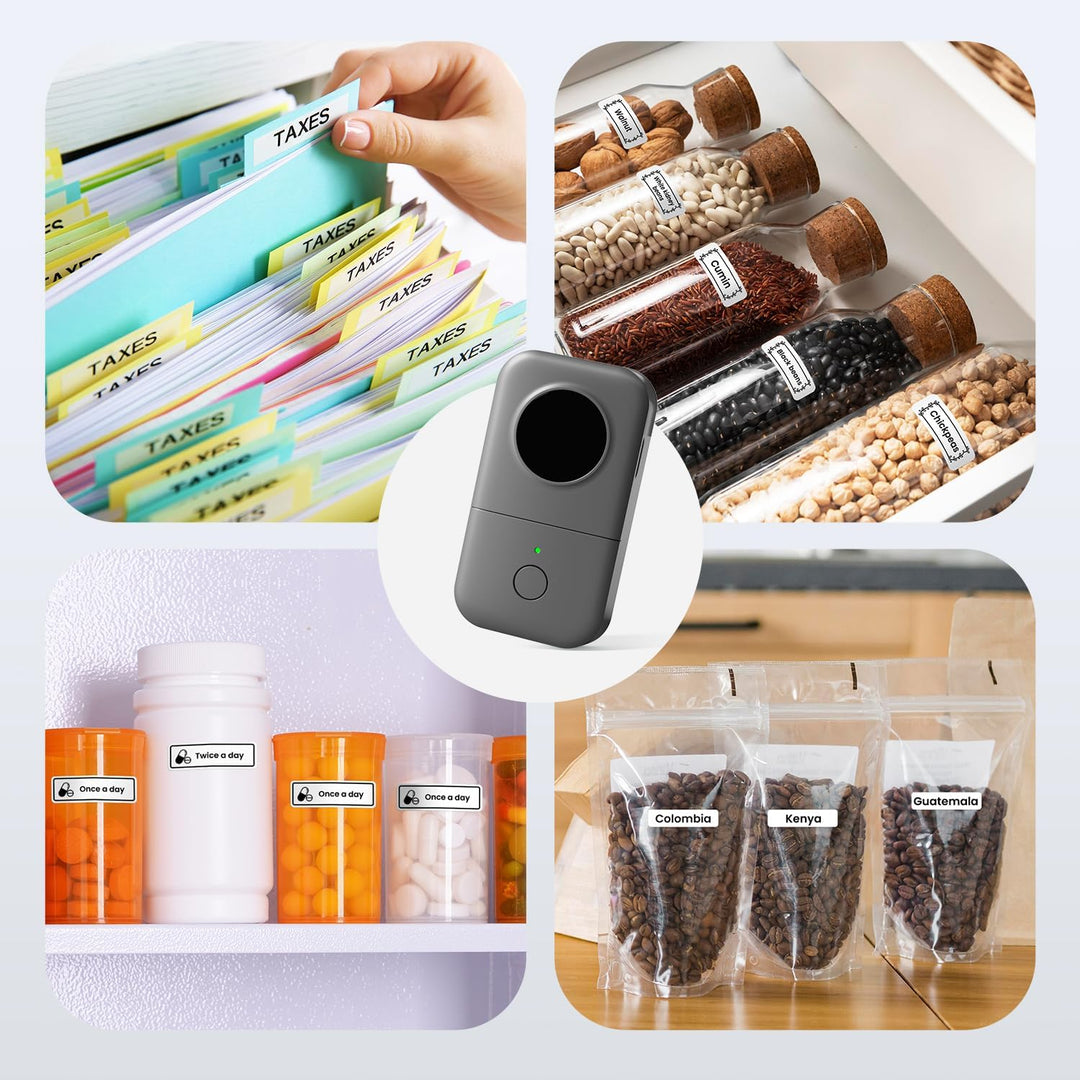 Phomemo D30 Bluetooth Etikettendrucker - Etikettiergerät Mini Beschriftungsgerät Selbstklebend Label