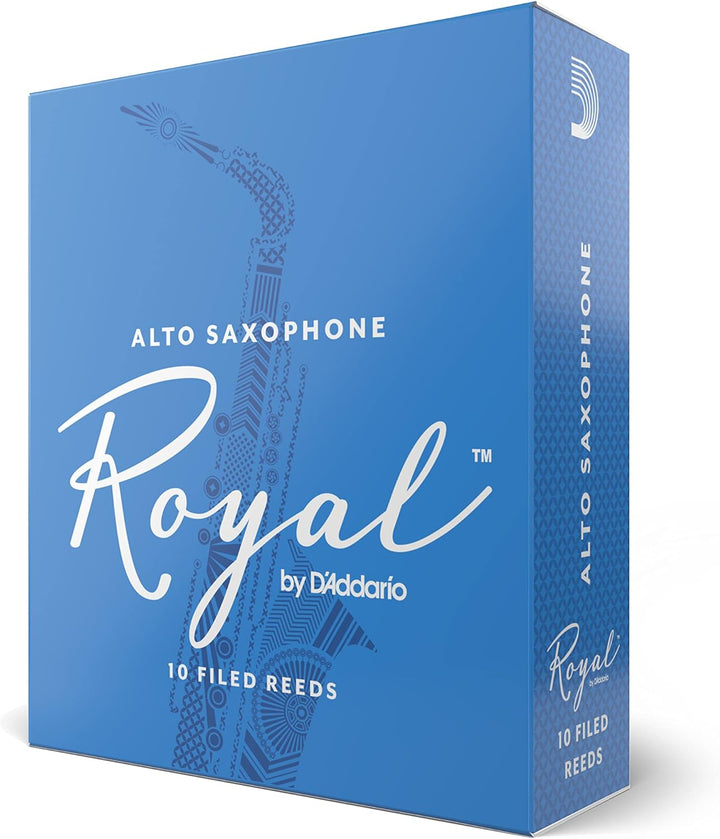 Royal by D'Addario Eb-Altsaxophonbätter | Hochpräzise gefertigt |  Stärke 2,0 | 10er-Packung | Klare