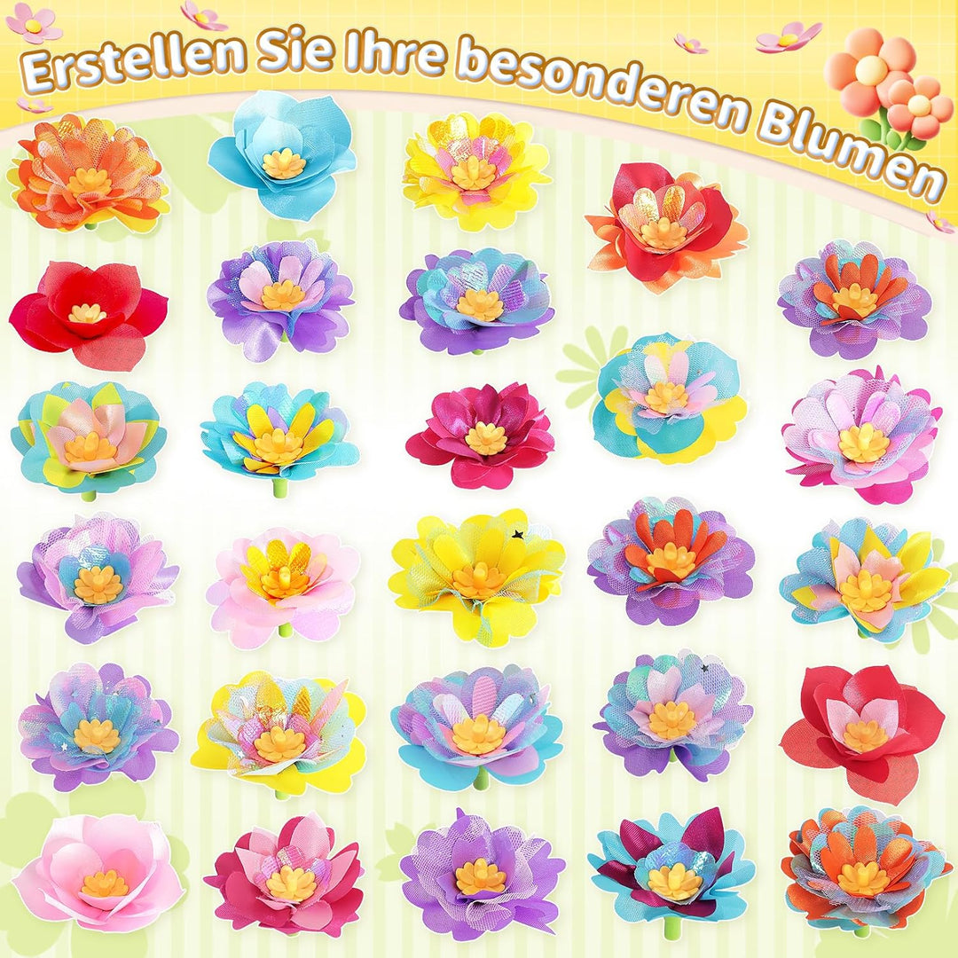 Blumenstrauss-Bastelset, DIY Blumen Bastelset Kinder, Kunsthandwerk-Lernspielzeugset für Mädchen im