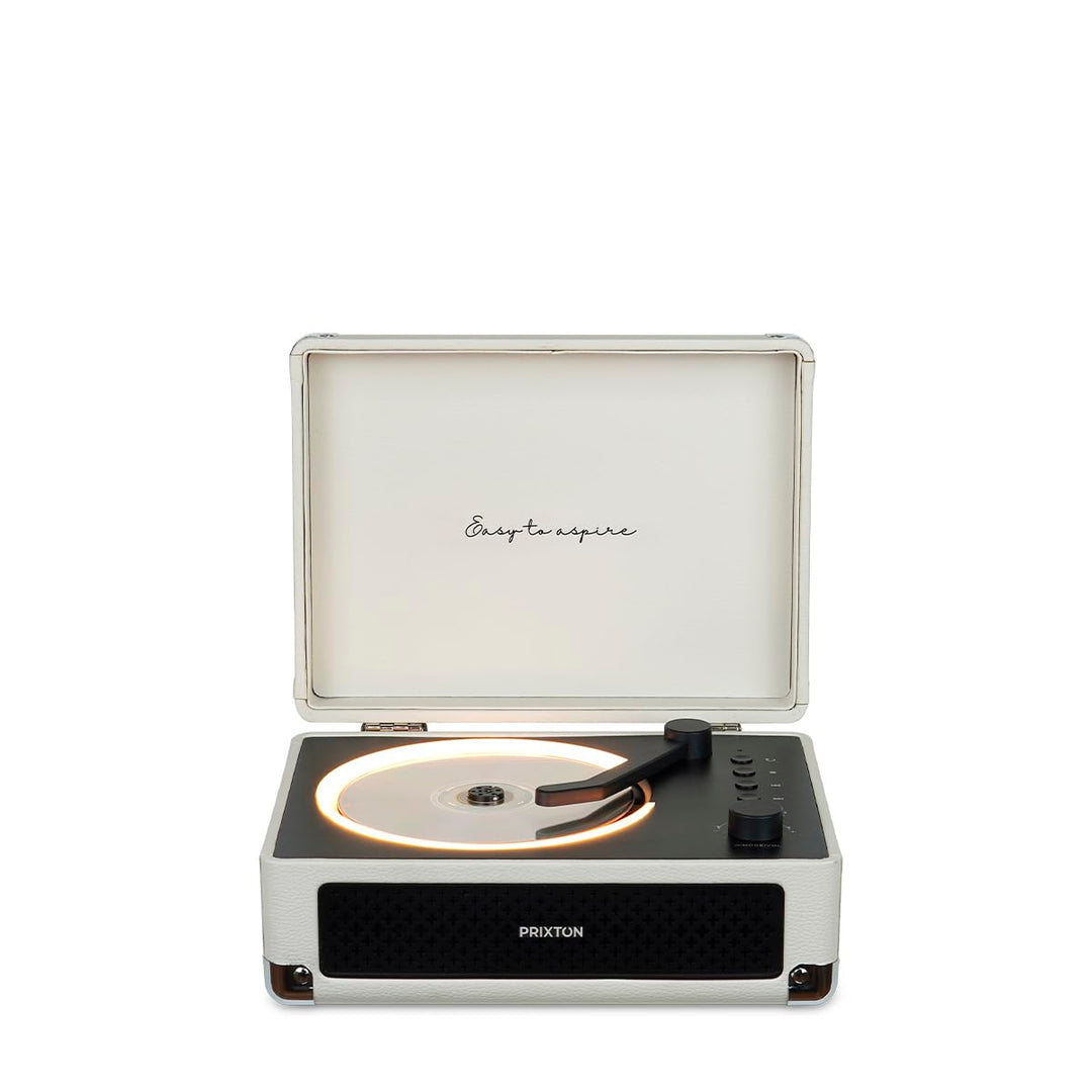 PRIXTON Tragbarer CD-Player mit Bluetooth, FM-Radio und AUX, 6W Lautsprecher (2x3W), Kompatibel mit