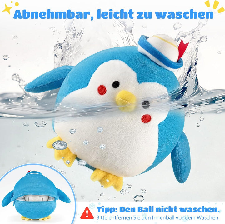 SAIMAND Baby Spielzeug 6 7 8 9 10 12 Monate-Plüschpinguin, Krabbelspielzeug Tummy Time Toy mit Musik