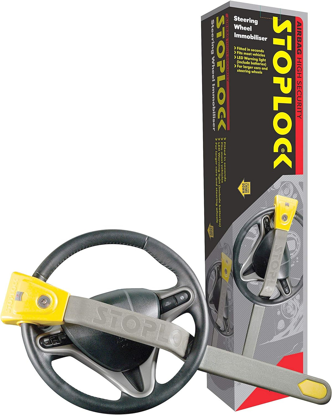 Stoplock HG 134-66 Lenkrad-Wegfahrsperre Airbag 4x4, für Pkw, sichere Diebstahlsicherung mit Schlüss