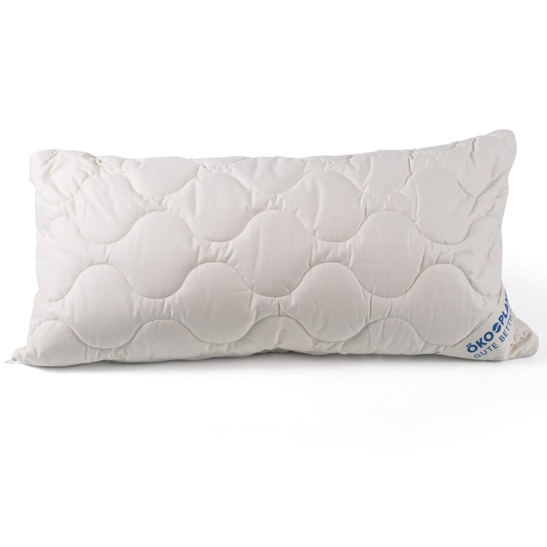 Softsan Mikrofaser Kissen Bio Hygienic 40x80 cm allergikergeeignet Kopfkissen mit Bio Baumwoll-Bezug