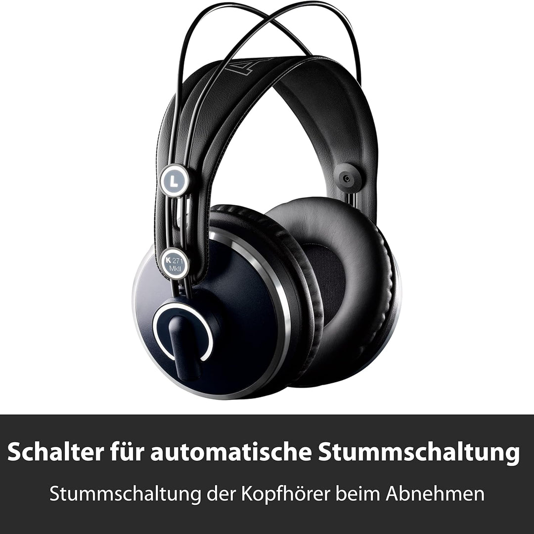 AKG K271 Geschlossener Over-Ear-Kopfhörer, Schwarz K271 - geschlossener Single, K271 - geschlossener