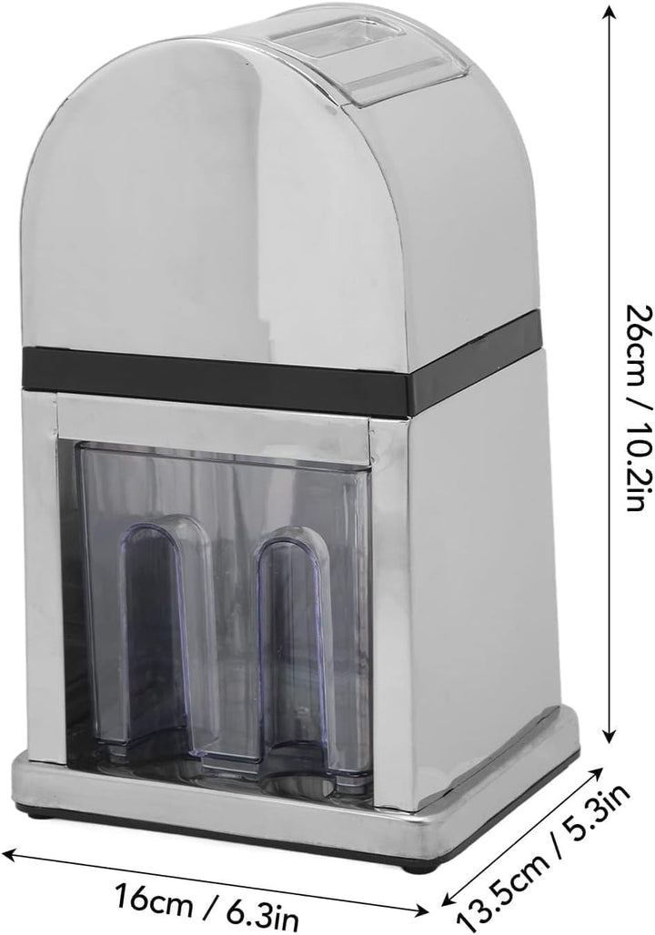 Manueller Eiszerkleinerer, Eisrasierer und Schneekegelmaschine, Tragbarer Handkurbel Eiszerkleinerer