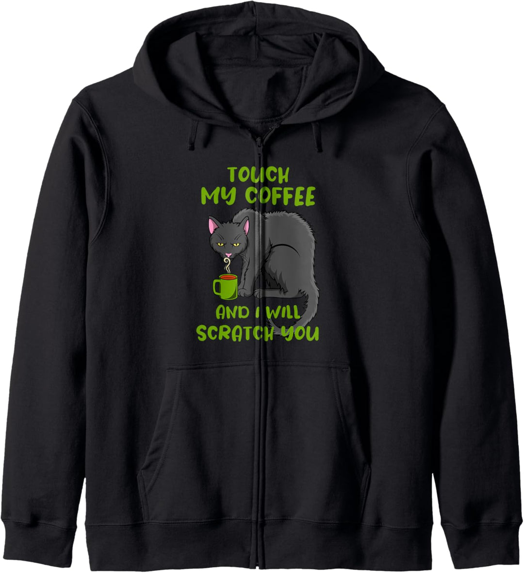 Ironic Cat Scratch Sie Büro Montag faul Kapuzenjacke