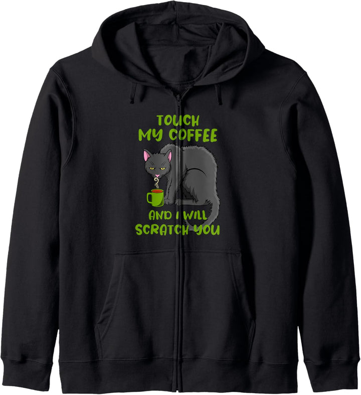Ironic Cat Scratch Sie Büro Montag faul Kapuzenjacke