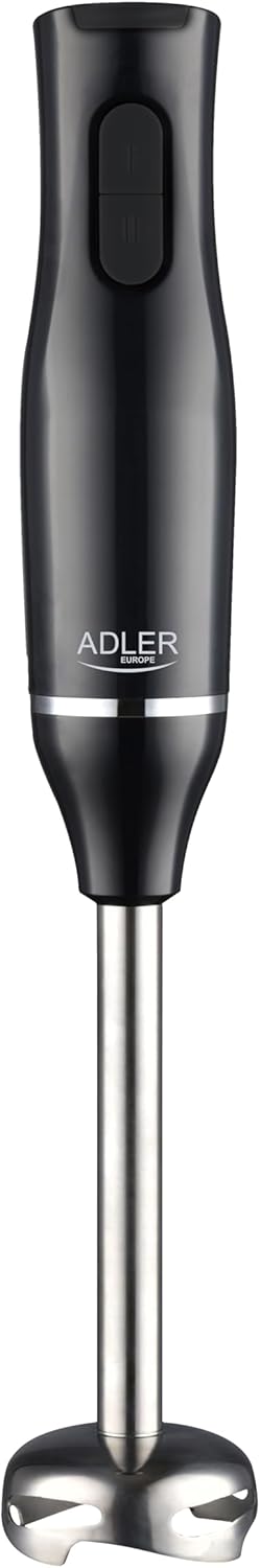 ADLER AD 4620 Stabmixer Set, 800W, 2 Geschwindigkeitsstufen, mit Schneebesen und Messbecher, Schwarz