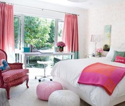 ALMADIH Leder Pouf Sitzkissen rosa mit lila Ziernaht Robustes Leder + formstabile Füllung - Traditio