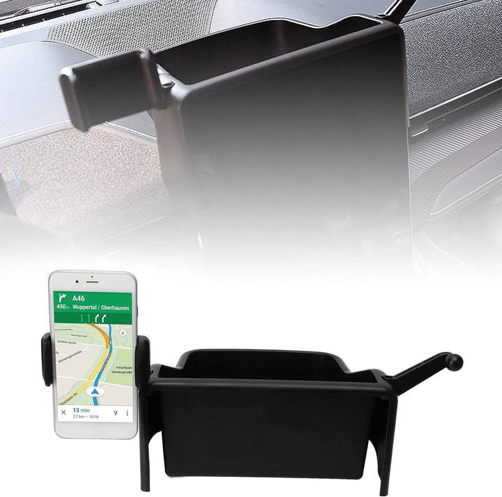 Mittelkonsole Armaturenbrett Aufbewahrungsbox mit Telefonhalter ABS Ersatz für Mustang Mach E 2021+