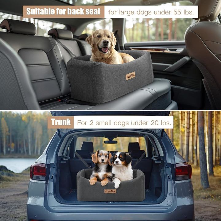 Hunde Autositz, Haustier Autositz für grosse Hunde bis zu 55Lbs oder 2 kleine Hunde, waschbares Hund