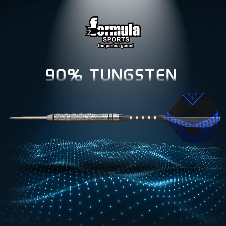 Formula Sports Dartpfeile mit Metallspitze 90% Tungsten Steel-Dartpfeile 3 Stück Profi Steeldarts in