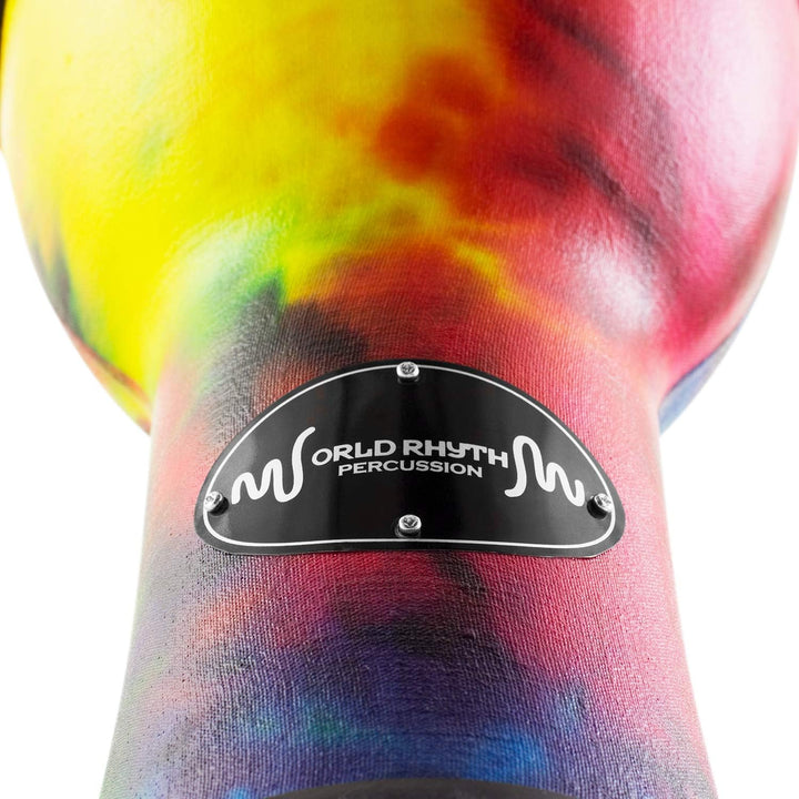 World Rhythm Djembe aus PVC, 15 cm, regenbogenfarben Regenbogen 6 Zoll Synthetisch vorgeformt, Regen