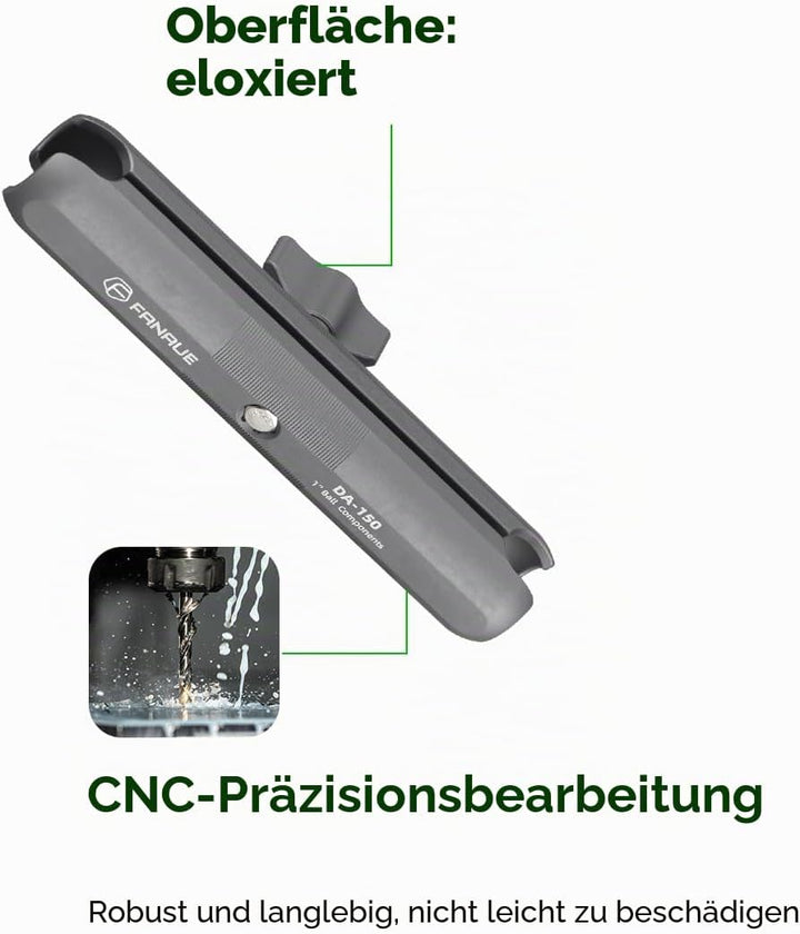 FANAUE Doppelbuchsenarm kompatibel mit RAM Mounts Type B 1" Ball Assembly und Motorrad-Handyhalterun