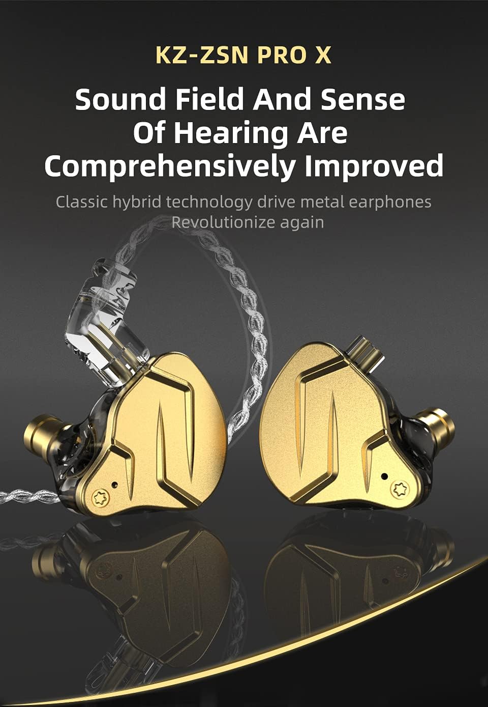CCA KZ ZSN Pro X In Ear Kopfhörer 1BA 1DD Stereo Earbuds Kopfhörer HiFi Sport Gaming 3.5 mm Wagenheb