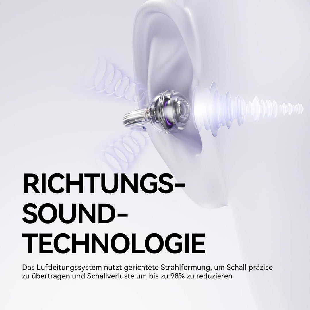 SANAG S6S Open Ear Clip On Kopfhörer, Headphone Kabellos Bluetooth 5.3 mit Mikrofon, IPX4 Wasserdich