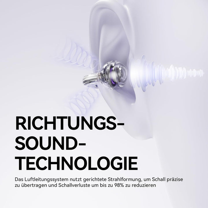SANAG S6S Open Ear Clip On Kopfhörer, Headphone Kabellos Bluetooth 5.3 mit Mikrofon, IPX4 Wasserdich