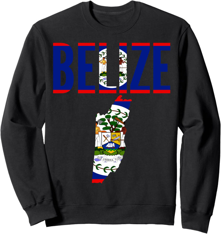 Belizean - Belize Landkarte Flagge Sweatshirt