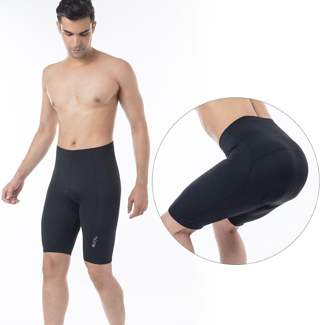 ROTTO Radlerhose Herren Fahrradhose Kurz Radhose Gepolstert Gemütlich stossfeste S A Schwarz, S A Sc