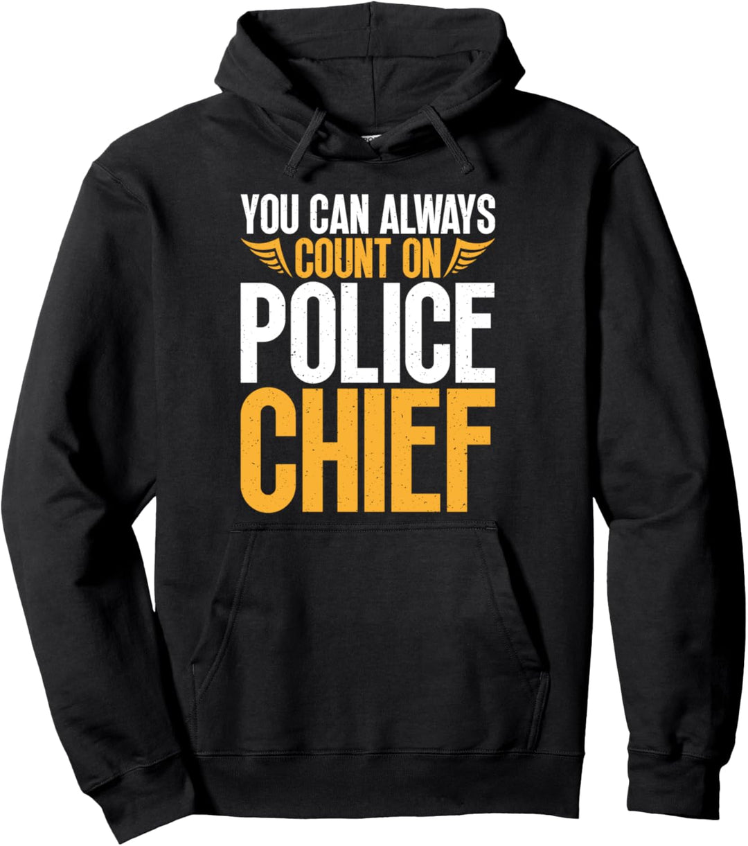 Zählen Sie Immer Auf Die Grafik Des Polizeichefs Im Pullover Hoodie