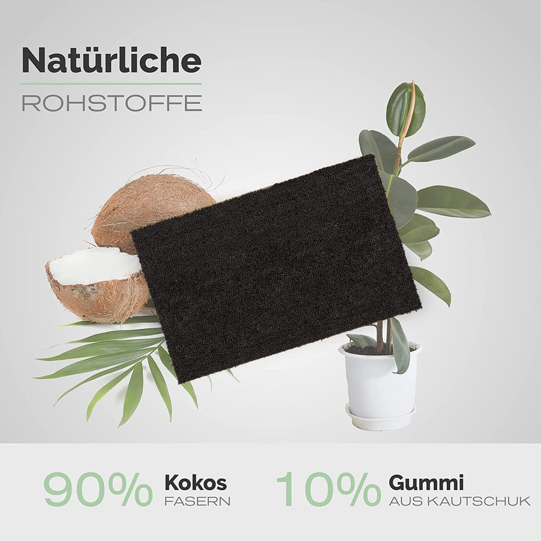 Entrando Fussmatte aus Kokos - optimale Türmatte für den Aussenbereich - rutschfest, wetterfest, für