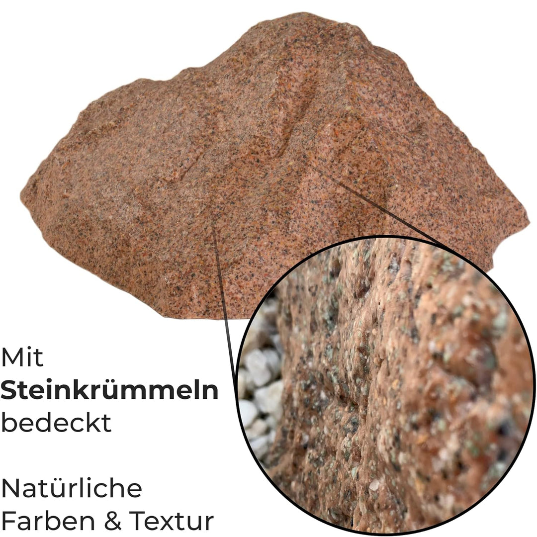Findlinge Steine für Garten, Kunststein, Abdeckstein - Steinabdeckung für Trafohaus, Schachtabdeckun