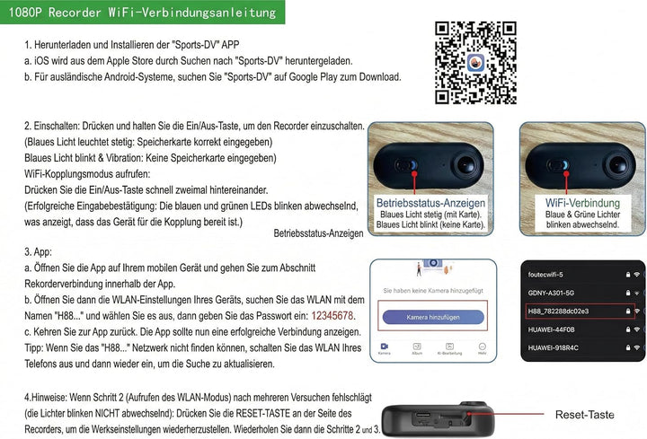 Mini Kamera 1080P Bodycam Action Cam mit Magnetclip &amp; 360° Drehclip, Tragbare Mini Action Cam Wasser