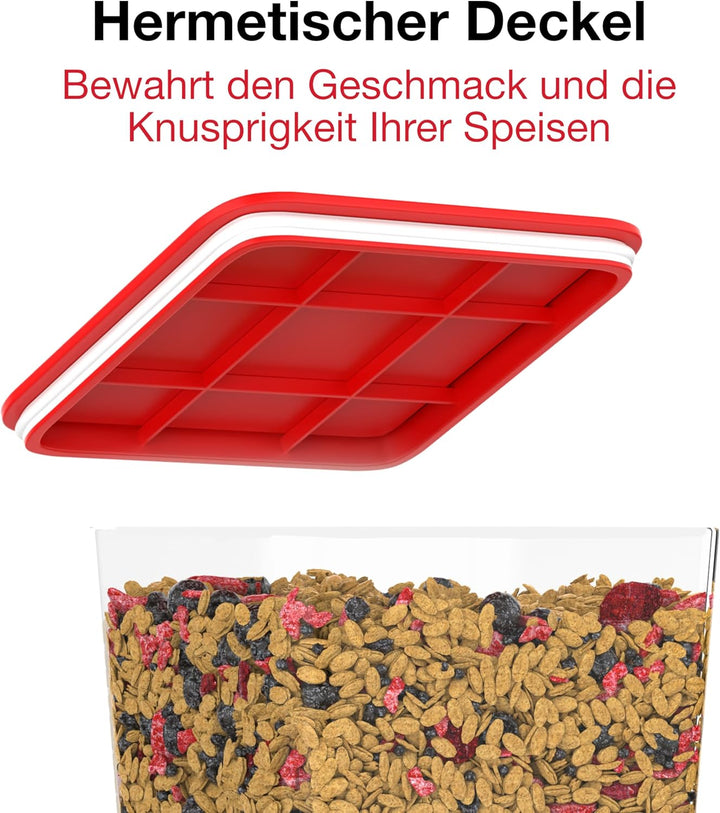 Hovea - Müslispender mit Kapazität 5L - Spender Für Cerealien, Cornflakes, Müsli, Pasta, Trockenfutt