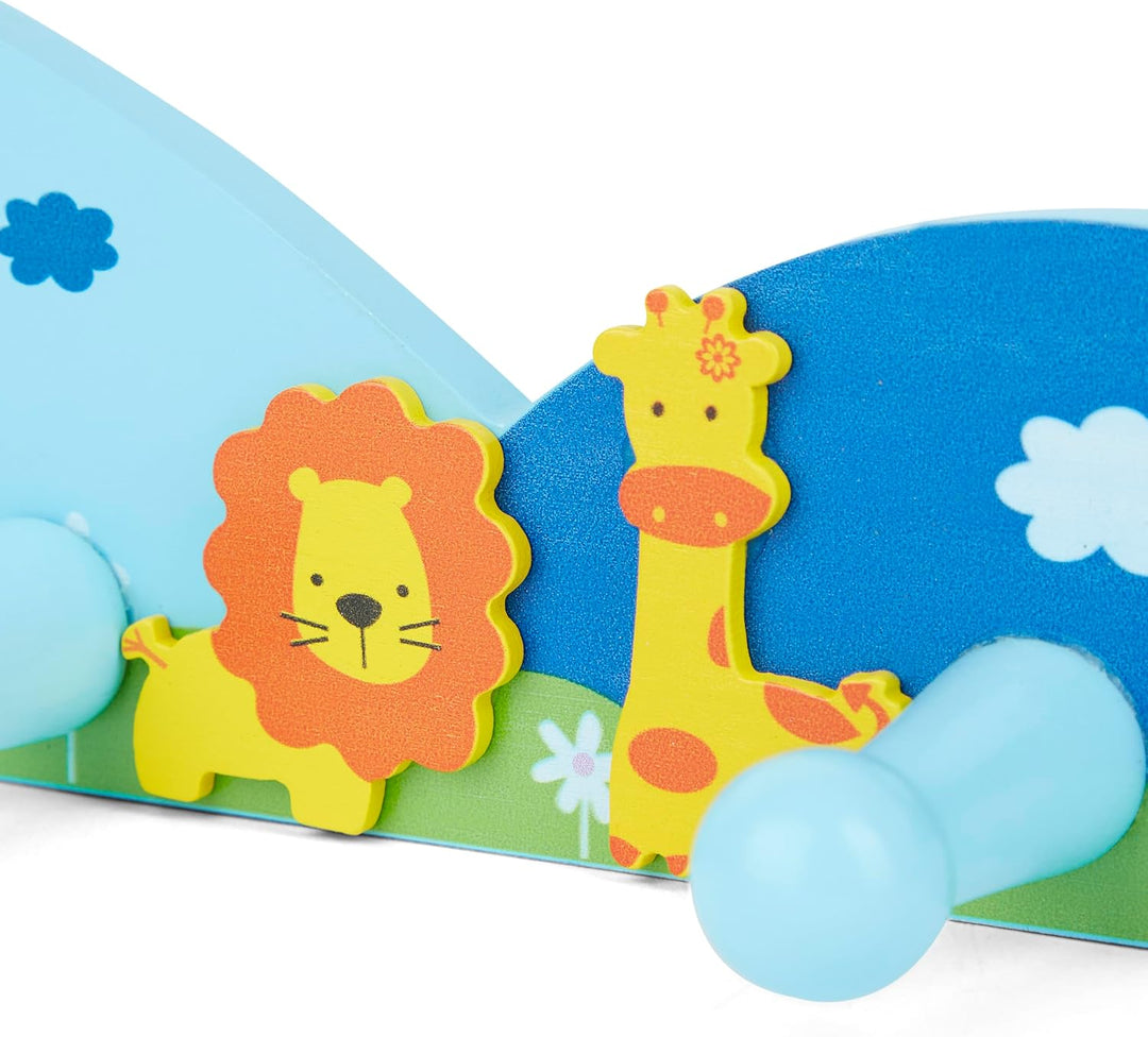 Mousehouse Gifts Kinder Wandhaken Kleiderhaken Sarari Dschungel Tier für Kinderzimmer Jungen oder Mä