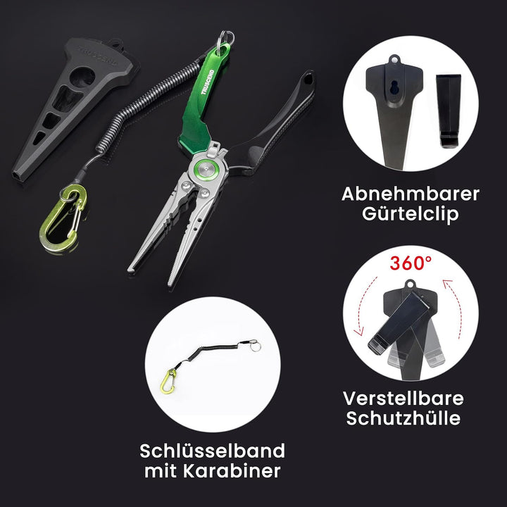 TRUSCEND Arretierbare Angelzangen Set, Multifunktionelles Angelzubehör | Einfach zu Bedienen, Handli