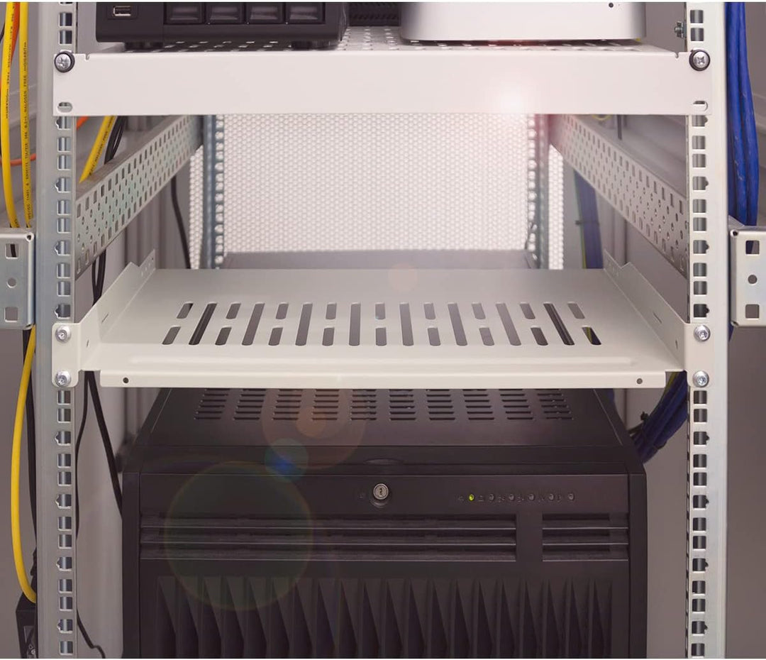 LogiLink SF1C35G - 19" Einschubfach (1 HE) für Stand-, Serverschränke mit mind. 350mm Tiefe, max. 10
