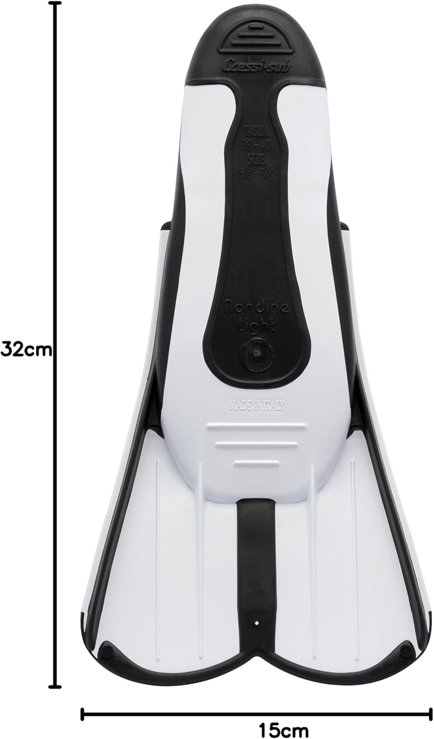 Cressi Light Fins-Kurze Flossen Zum Schnorcheln Schwimmen, Wassertraining, Verfügbar für 33/34 Weiss
