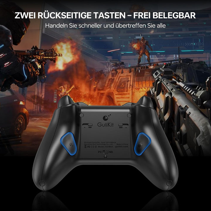 GuliKit ES MAX Gaming-Controller, Bluetooth &amp; Kabel