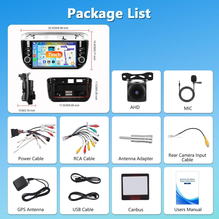4GB+64GB Autoradio für FIAT Punto 10-16/Linea 12-15 mit Wireless Carplay/Android Auto, Bildschirm Ca