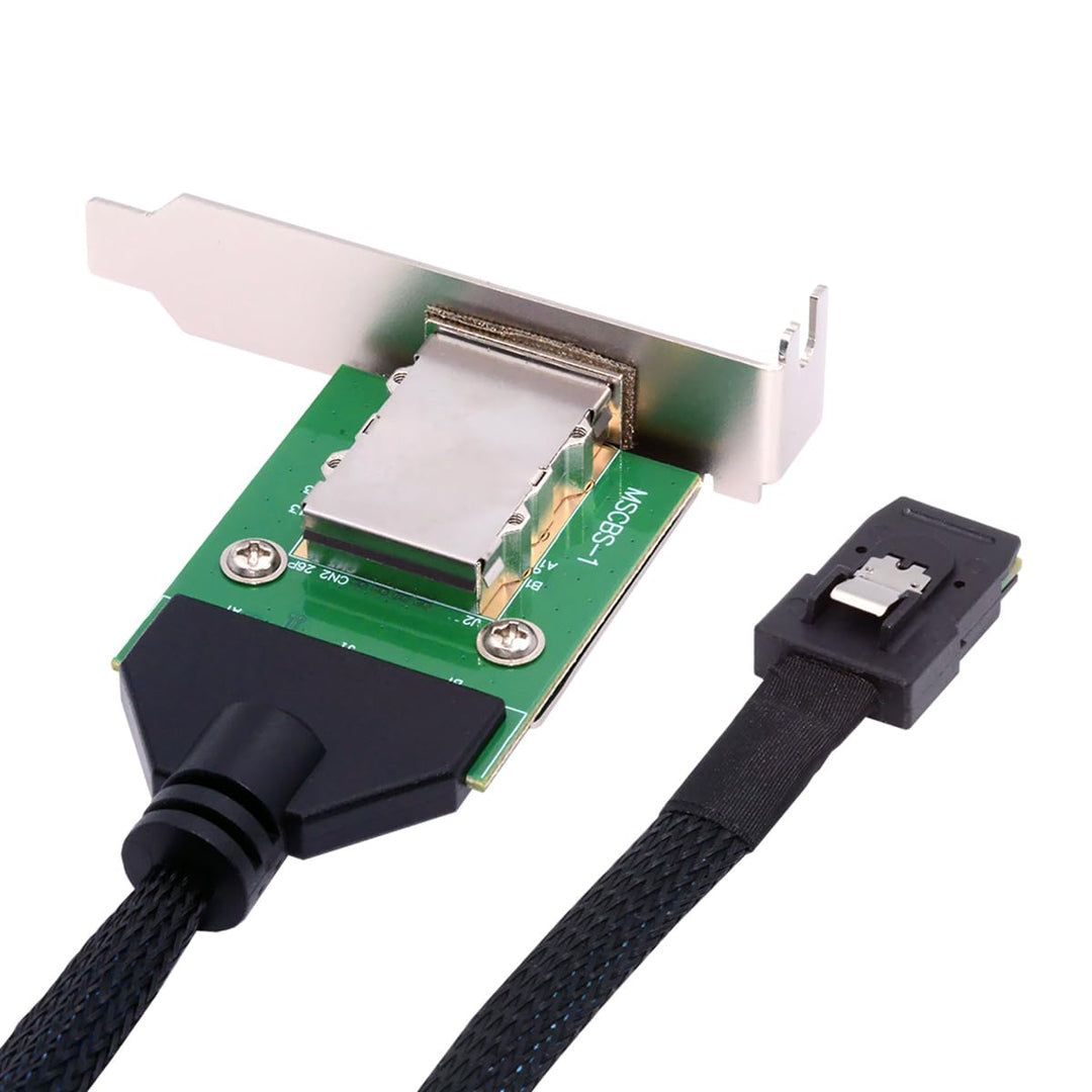 cablecc Mini SAS SFF-8087 Stecker auf externe SFF-8088-Buchse, Verlängerungskabel, PCBA mit Low-Prof
