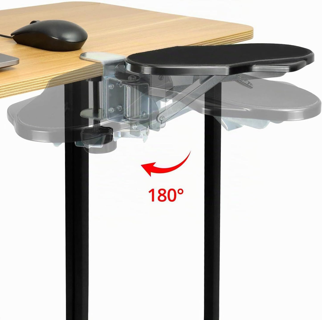 QWORK® Drehbarer Armlehnen Polster, Tischverlängerung Schreibtisch-Verlängerung für Armlehnenstütze