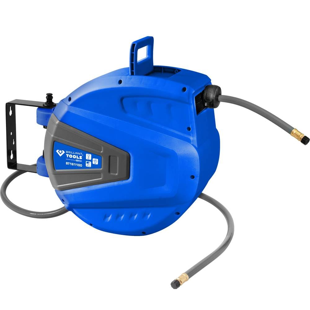 BRILLIANT TOOLS BT161100 DL-Schlauchaufroller Ø10mm, Anschluss 3/8", PVC [Powered by KS TOOLS]