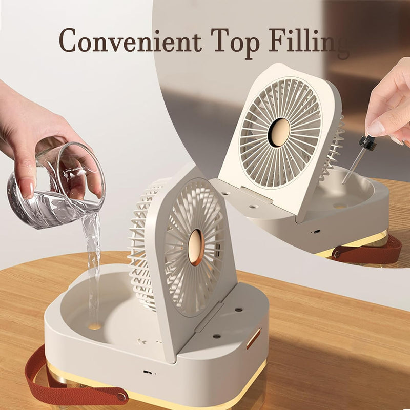 Ankrs Befeuchtungsventilatoren Tragbarer Ventilator Luftbefeuchter 2L, Ultra leise Tischventilator m