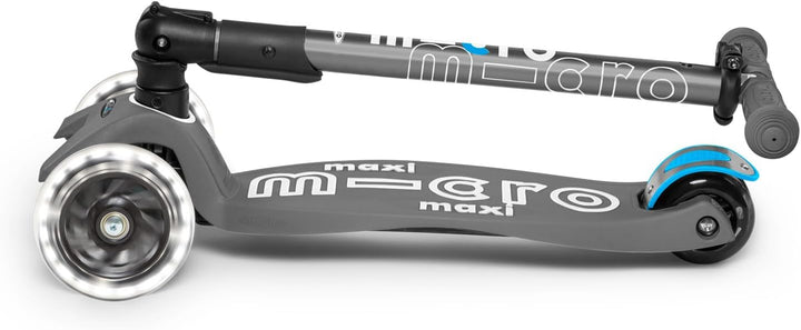 Micro Kickboard Maxi Deluxe Scooter, faltbar, LED, 3 Räder, Lean-to-Steer, Schweizer Design, mit bew